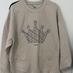 Triplecherie Women's Beige Crown Sweatshirt
